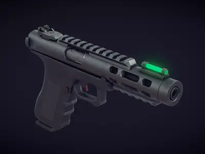 Glock Ruger Hybrid Free low-poly 3D model