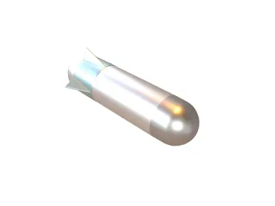 Cartoon Missile v1 004 Low-poly 3D model