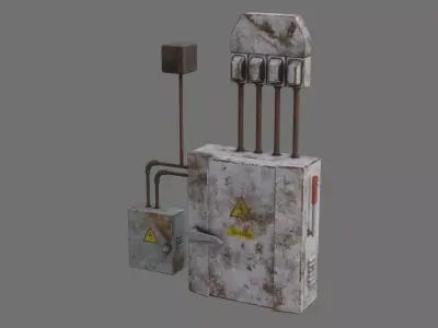 Fuse Box 1B Low-poly 3D model