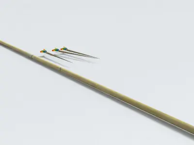 laos Zarabatana Low-poly 3D model