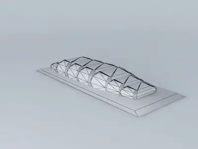 sleeping bag on air mattress 3D model