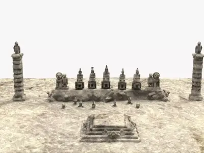 Nemrut mountain kommagene kings 3D model