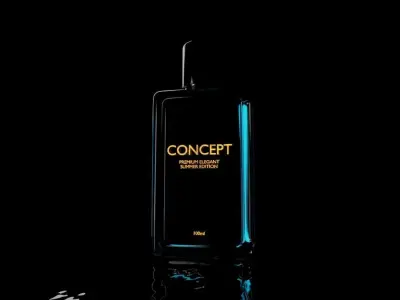 Summer perfume concept 3D model