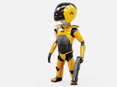 ALIEN TROOPER Z-02  Rigged for Unreal Engine - Unity - MIXAMO  3D model