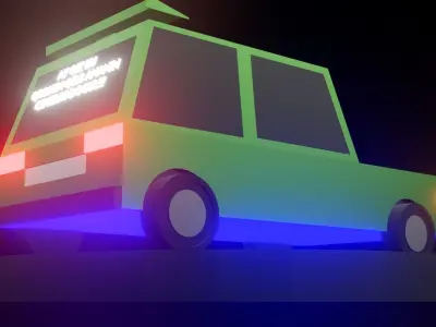 low poly car sport Free low-poly 3D model