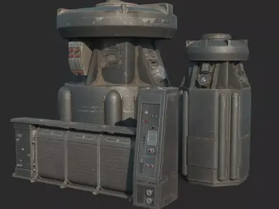 Future Sci-Fi Energy Charging Console 3D model