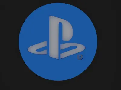 Playstation logo Free 3D model