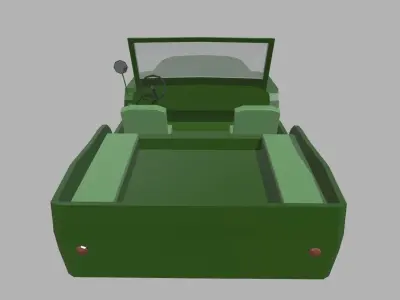Low Poly Military Car 01 Low-poly 3D model