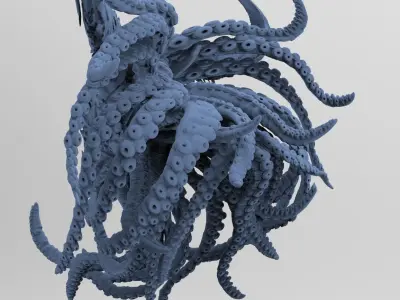 Cthulhu Squid monster collection 1  3D model