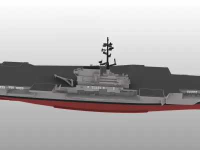 USS CORAL SEA CV43 aircraft carrier print ready model 3D print model