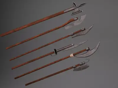 Polearms-WeaponPack Low-poly 3D model