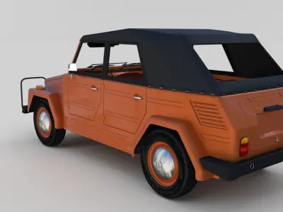 VW Type 181 w interior top up 3D model