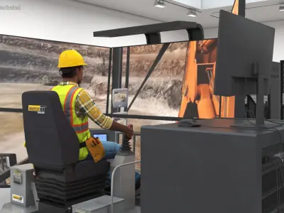 Operator on LX6 Mining Machine Simulator 3D model