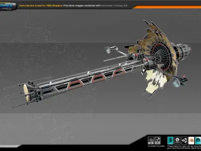 SF SatCom 2K Low-poly 3D model