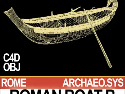 Ancient Roman Boat B 3D model