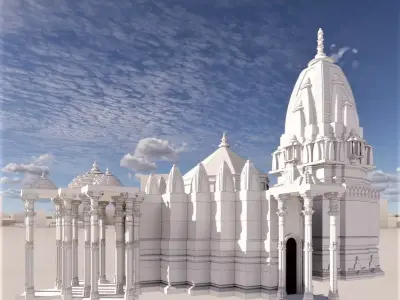 indian hindu temple mandir 3D model