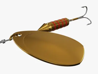 Fishing bait spinner 01 3D model