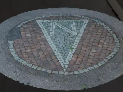 Historic Cobblestone Pavement Pattern Low-poly 3D model