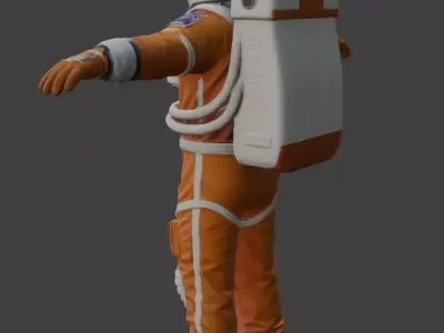 Realistic Astronaut Space Suit 3D model 13