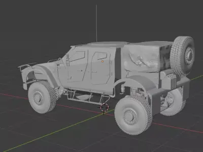 Oshkosh M ATV truck Free 3D print model