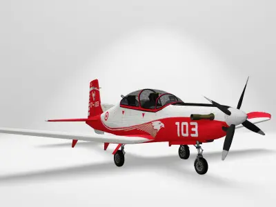 TUSAS Hurkus Aircraft 3D model