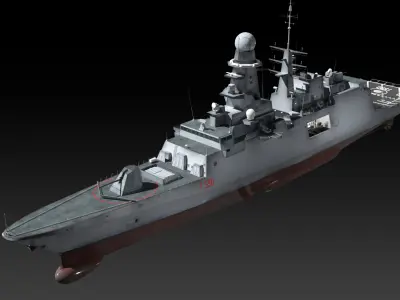 ITS Carlo Bergamini Low-poly 3D model