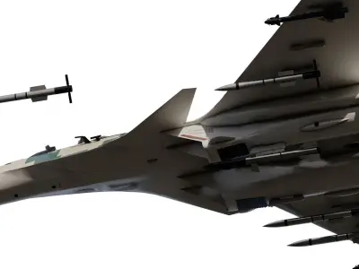 sukhoi su-37 terminator 3D model