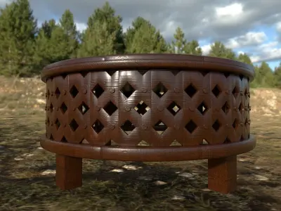 Coffee T Pie Table Free 3D model