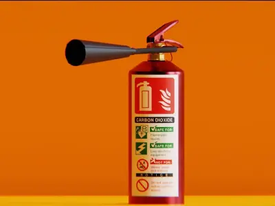 Emergency Set - Fire Extinguisher  Free 3D model