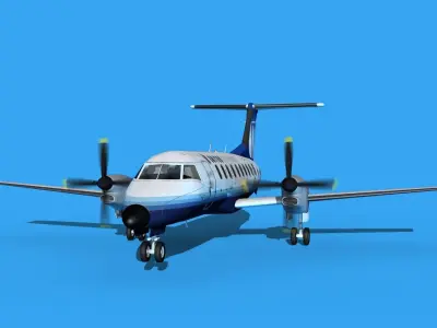 Embraer EMB120 United Airlines Express 3 3D model
