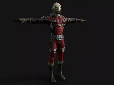Alien NFT Model with all the source files and textures Low-poly 3D model