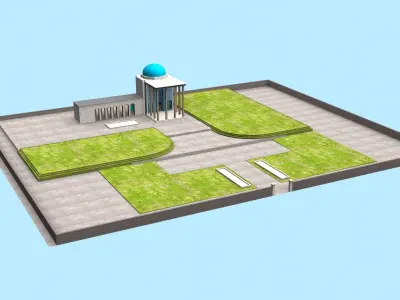 Saadi tomb Low-poly 3D model