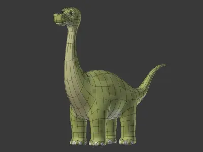 Cartoon Dinosaurs Pack Low-poly 3D model