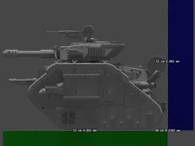 Custom leman russ imperial guard main battle tank 3D model