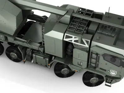 HX3 self propelled howitzer 3D model