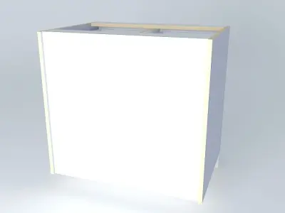 B2D2D kitchen cabinet with two drawers Free 3D model