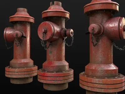 Dirty Fire Hydrant Free low-poly 3D model