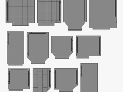 OTIS Elevators Collection - 12 Pack Low-poly 3D model