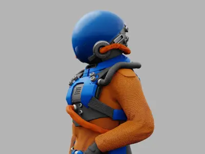 MARS  COLONY SUITE  rigged character 3D model