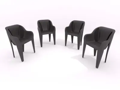 Plastic Chairs Free 3D model