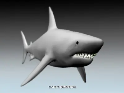 Great white shark Free low-poly 3D model