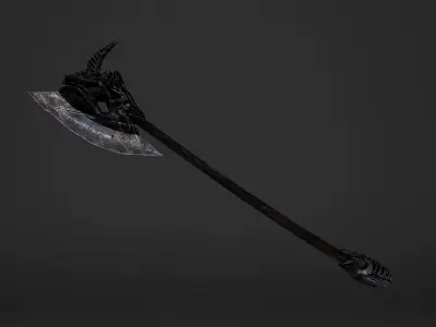 Two Handed Battleaxe Low-poly 3D model
