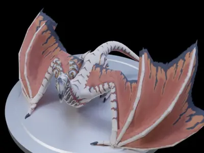 Wyvern 01 Low-poly 3D model