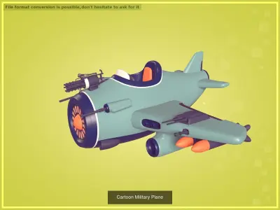 Cartoon Aircraft 3D Model Collection