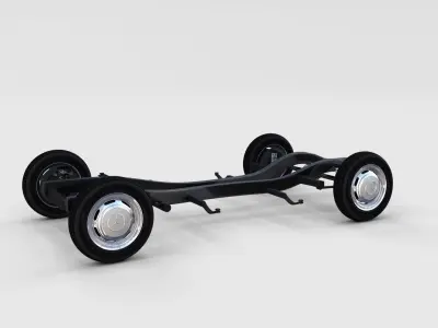 Mercedes Benz 190SL Chassis rev 3D model