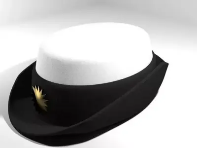 Hat - Peaked Woman 3D model