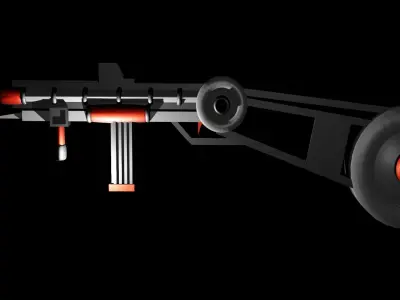 SMG GUN Low-poly 3D model