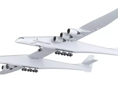 Stratolaunch Carrier Aircraft 3D Model 3D model