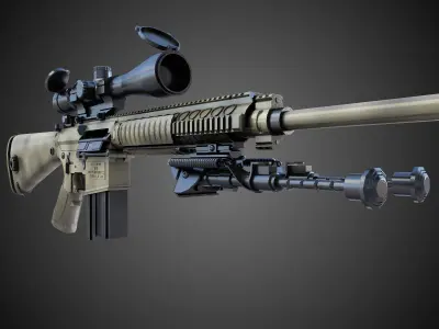 M110 SASS Hi-Res 3D model