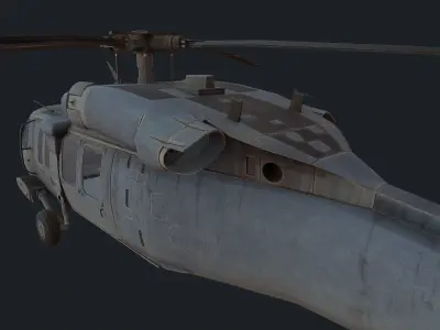 UH-60 Black Hawk Low-poly 3D model